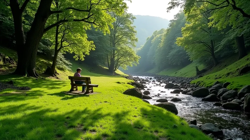 Peaceful riverside resting spot