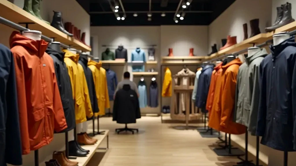 gonowsurvey B.V. retail shop with organized outerwear displays