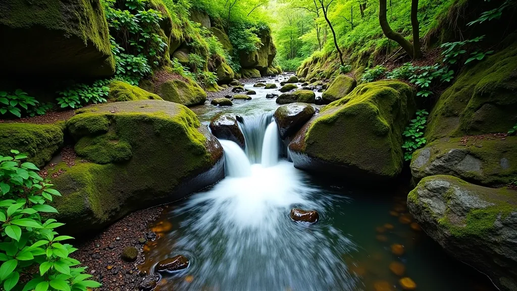 Devils Glen waterfall and gorge